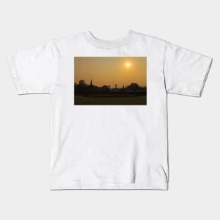 Wat Maha That temple against sunset Kids T-Shirt